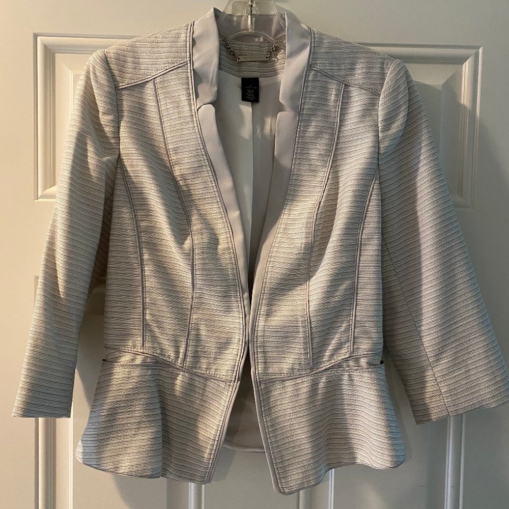 WHBM Silver Sparkly Blazer